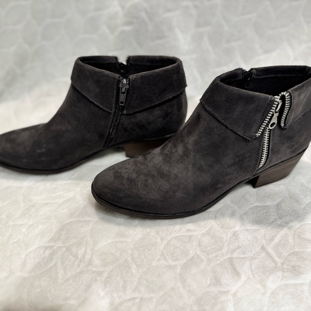 Xappeal Grey Suede Ankle Boots